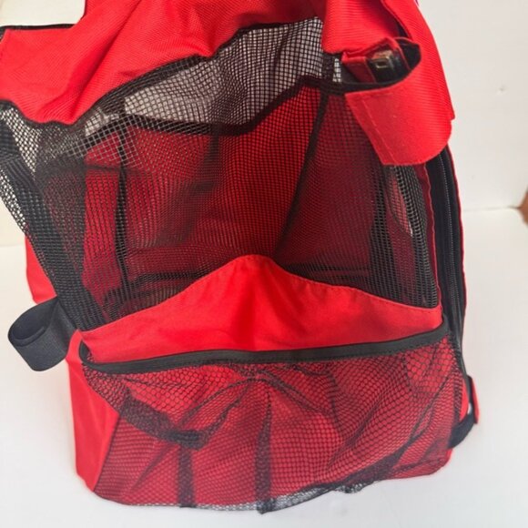 Zuca NEW Pet Carrier Bag Insert Travel Skating Fabric Red Pockets Lightweight - Picture 7 of 16